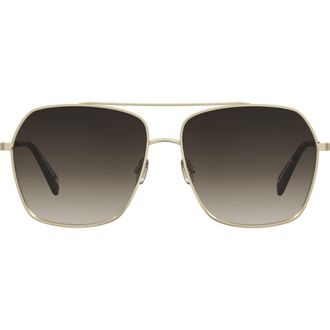 Kate Spade New York adley 59mm gradient square sunglasses in Gold/Brown at Nordstrom