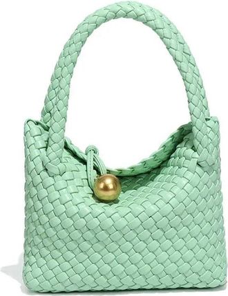 Generic NYSDM Woven Shoulder Bag for Women Crossbody Tote for Women Small Handbag Vegan Leather Purse Tote Handbag Hobo