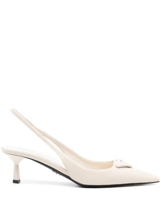 Prada Pumps con cinturino posteriore 35mm - Toni neutri