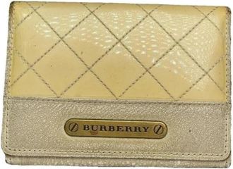 Burberry Pre-owned Leren Portemonnee - Dames - Vintage Accessoires - Beige - ONE Size - Leer - Vintage