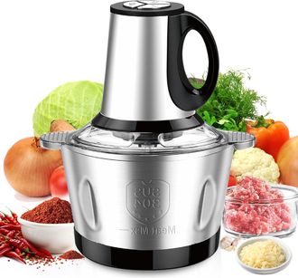 OEM Picadora El&eacute;ctrica De Alimentos De 500 W, Recipiente De Acero Inoxidable De 2 L, Procesador De Alimentos El&eacute;ctrico De 3 Velocidades Para Cocinar, Prep