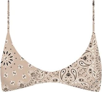 MC2 Saint Barth Badmode, Dames, Beige, S, Polyester, Paloma BH met diepe V-hals