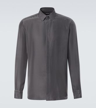 Tom Ford Camisa Enzyme de sarga de seda
