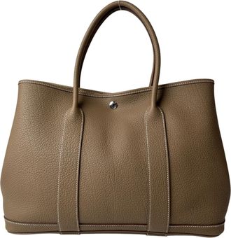 Herm&egrave;s Etoupe Gray Negonda Leather Tote Bag (Pre-Owned)
