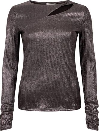 Aaiko Dames, Tops, Bruin, Maat: XS Poliester