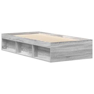 Berkfield Home Modern Bed Frame Grey Sonoma 90x190 cm Single