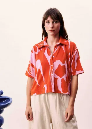 FRNCH Danubea Terry Shirt In Orange