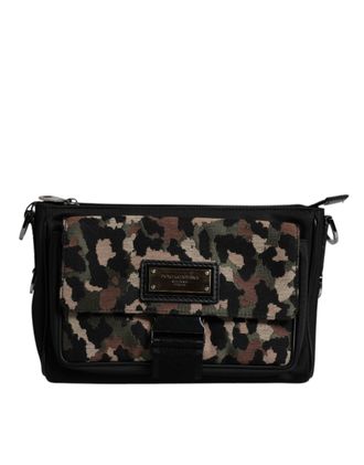 Dolce & Gabbana Multicolor Leoparden Jacquard Schoudertas