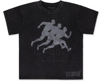 Who Decides War by Ev Bravado BLACK HURDLE SHORT SLEEVE T-SHIRT