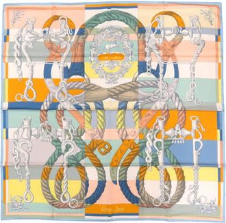 Herm&egrave;s Pre-owned Hermes Della Cavalleria Double Face Silk Scarf 90 Ladies NSX0RGO87P9PNK9A