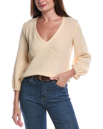 Nation Ltd Maribeth Balloon Sleeve V-Neck Top