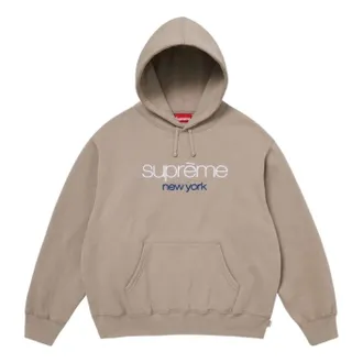 SUPREME SS26 Classic Logo Hooded Sweatshirt Taupe SUP-SS26-051-TAP