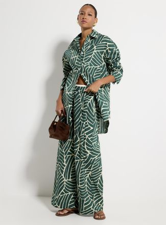 Simons Womens Lightweight cotton wide-leg pant