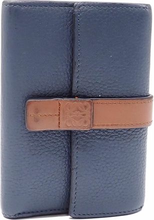 Loewe Navy Leather Wallet (Tri-Fold) (Pre-Owned)
