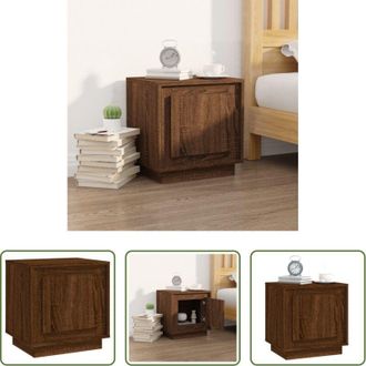 vidaXL Comodino in legno - Comodino Rovere Marrone 44x35x45 cm in Legno Multistrato