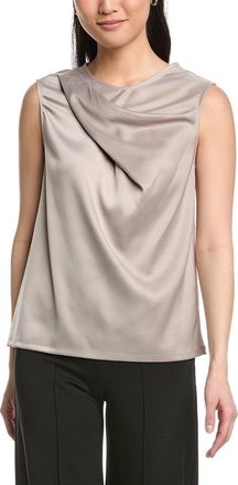 Anne Klein Mixed Media Pleated Top