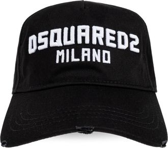 Dsquared2 Accessoires, Heren, Zwart, ONE Size, Katoen, Baseball Cap
