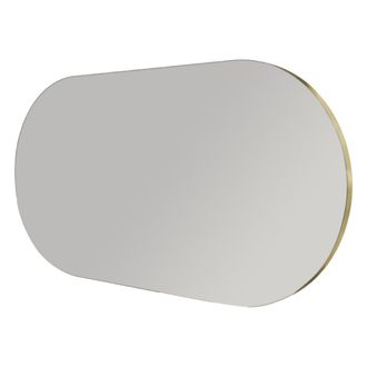 Dmora Espejo Teco, Forma Ovalada, Tipo De Pared, Estructura Transparente, 45x85h Cm Gris Oscuro