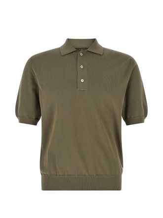 Zanone Lush Green Short-Sleeved Cotton Polo Shirt