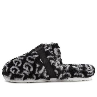 UGG Super Fluff Slipper Black White 1120900-BWHT