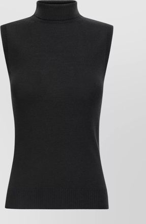 Sportmax wool sleeveless turtleneck knitted top vertigo