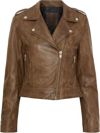 Notyz Biker Jacket - - Jackets - Donna - Marrone - XL