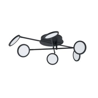 Lindby L&aacute;mpara De Techo Led manel En Negro Metal - Lindby