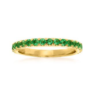 Ross-Simons Emerald Ring in 18kt Gold Over Sterling