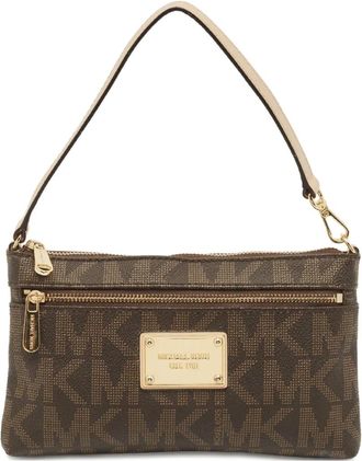 Michael Michael Kors Schoudertas met monogram-print - Bruin