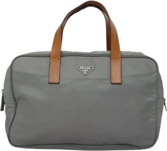Prada Pre-owned Vintage Handtas - Dames - Vintage Handtas - Grijs - ONE Size - Nylon - Vintage