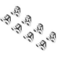 OEM 8 Rodillos Para Puerta Corredera De Ducha, Rodillos De Aleaci&oacute;n De Zinc Para Puerta Corredera De Ducha, 25 Mm De Di&aacute;metro, Ruedas De Repuesto Dobles P