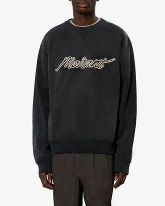 Isabel Marant Logo-Embroidered Sweatshirt - Black