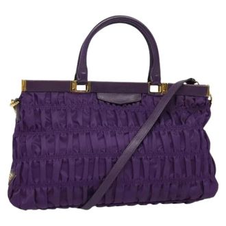 Prada Pre-owned Nylon handbags - Dames - Pre-owned - Paars - Maat: ONE Size Nylon
