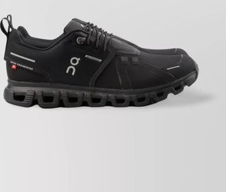 On recycled polyester logo-print low-top sneakers