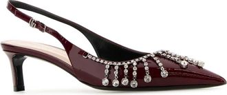 Gucci Womens Burgundy Leather Pumps - Dark Red - Size EU 36