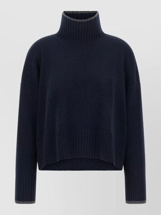 Pinko cashmere wool ribbed turtleneck sweater