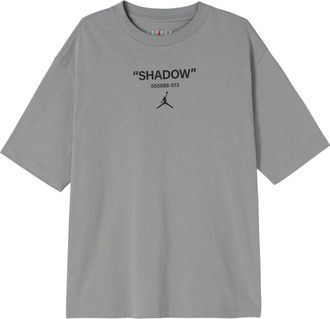 Nike Jordan Air Jordan Solid Color Logo Alphabet Round Neck Short Sleeve Gray DV9727-062