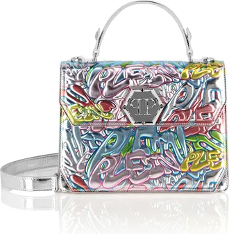 Philipp Plein Handvat Tas Bombing Graffiti