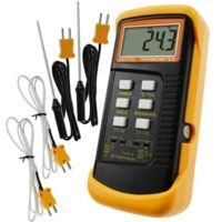 OEM Term&oacute;metro Tipo K Con Sensor De Termopar De 700 &deg;c (&deg;c, &deg;f Y K) Con 4 Termopares (cableados Y De Acero Inoxidable) - Crezuo