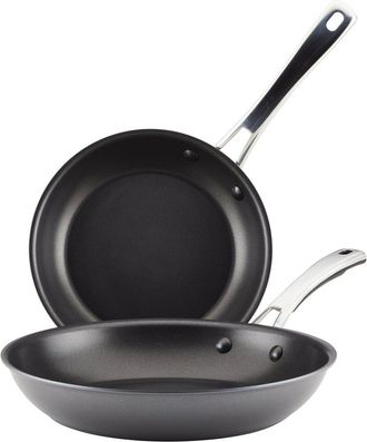 Rachael Ray Cook + Create Hard Anodized Nonstick Frying Pan Set, 2Pc