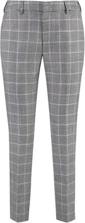 PT01 Geruite Tailored Fit Broek - Dames - Slim Fit Broeken - Veelkleurig - L - Leer - Broeken