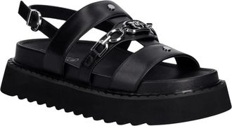 Pinko Pinko, Schoenen, Dames, Zwart, 41 EU, Leer, Kate 06 Sandal