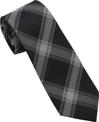 DKNY Large Plaid Tie in Black/white at Nordstrom Rack
