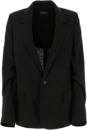 Ann Demeulemeester Zwarte Renske Blazer - Dames - Blazers - Zwart - M - Katoen - Jassen