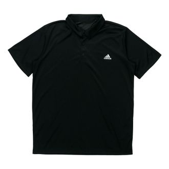 adidas Fab Logo Applique Sports Breathable Short-sleeve Polo Shirt Men Black CV8322