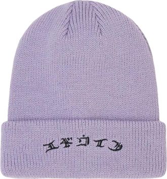 Edwin Gebreide Beanie - unisex - Hoeden - Paars - ONE Size - Accessoires