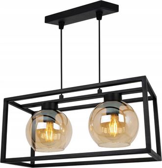 OEM L&aacute;mpara Colgante Elegante Jaula Bola De Cristal Miel