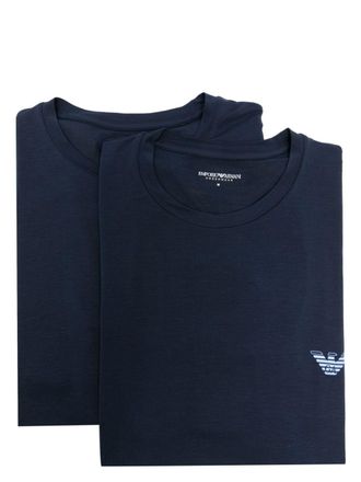 Emporio Armani T-shirt con stampa (set di 2) - Blu