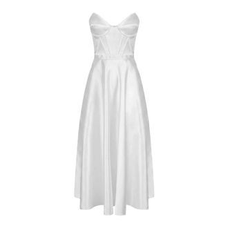 Elisabetta Franchi Abito 360 - Dames - Jurken - Wit - Maat: XS Zijde