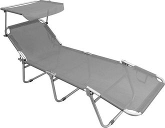 COSMA Tumbona Gris Playa Mod. Trieste Con Techo